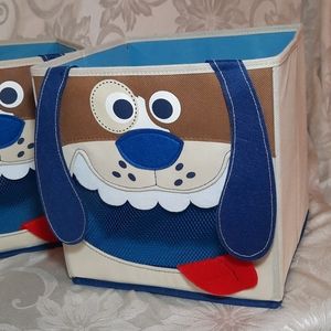 TWO Circo Dog Collapsible Fabric Storage Cubes